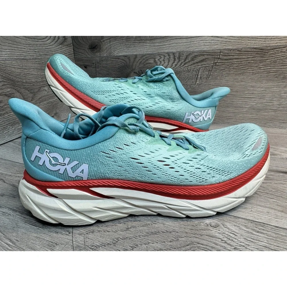 HOKA ONE ONE Clifton 8 Women's Cushioned Running Shoes Size 9.5 B 1119394 AEBL